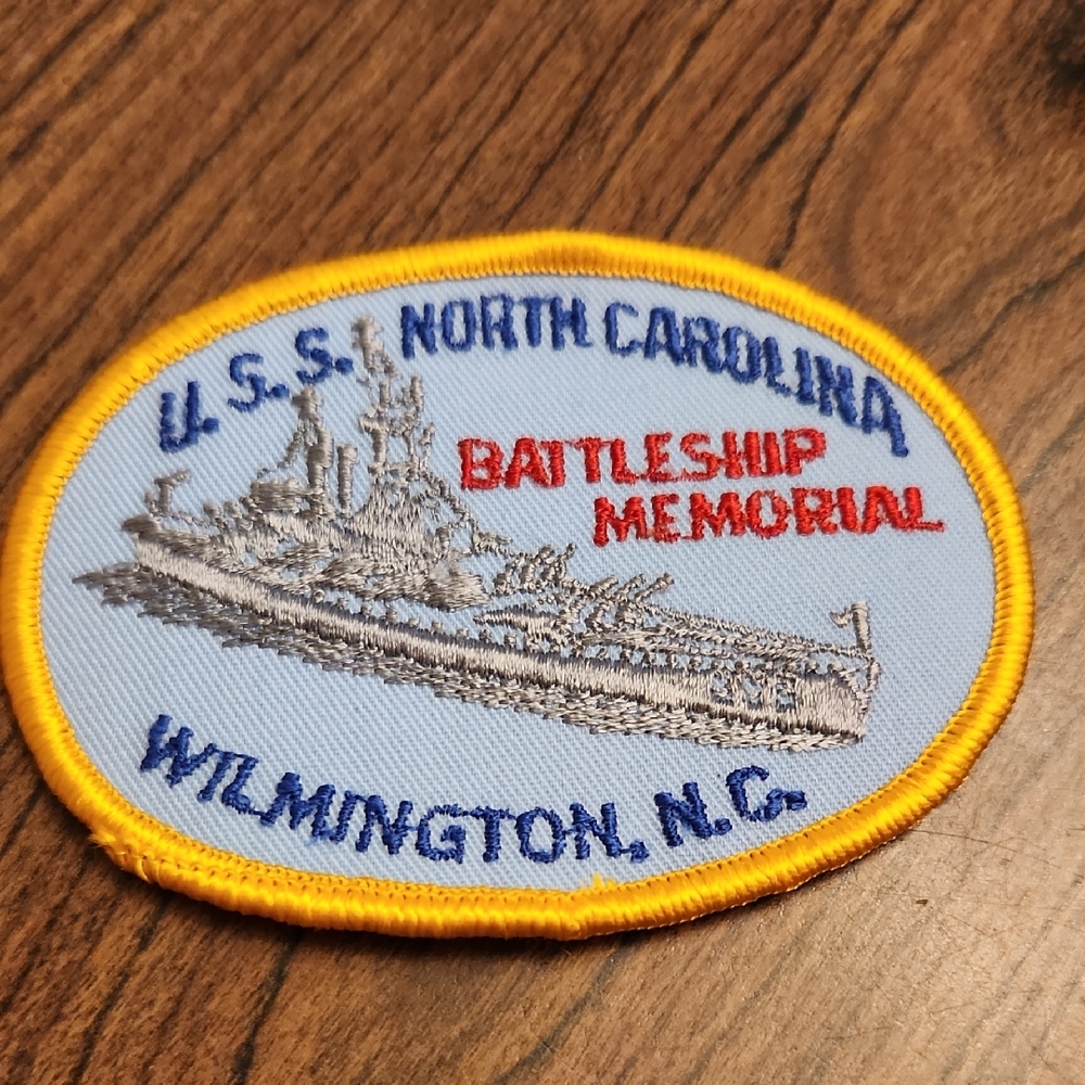 Vintage USS North Carolina Battleship Memorial Patch